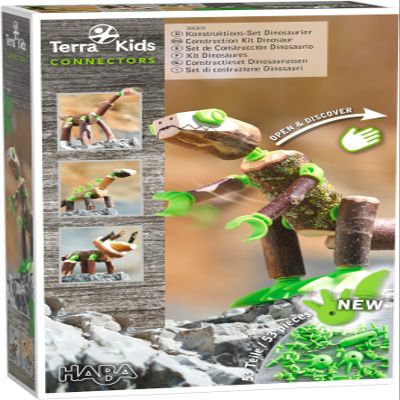 HABA Terra Kids Connectors Dinosaur Kit - Outdoor Play - 8 Years and Up - 306309, 306309, Multi-Coloured