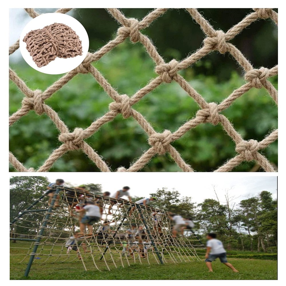 Rope Net Climbing Child Balcony Protective Net Stair Safety Net Playground Railing Cargo Net Heavy Duty Garden Decor Net Treehouse Hammock (Size : 1 * 3m(3 * 10ft))