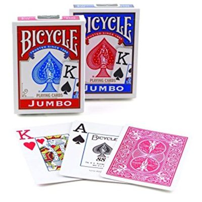 12 Decks of Bicycle Rider Back 808 Jumbo Index Playing Cards - Includes Bonus Cut Card!