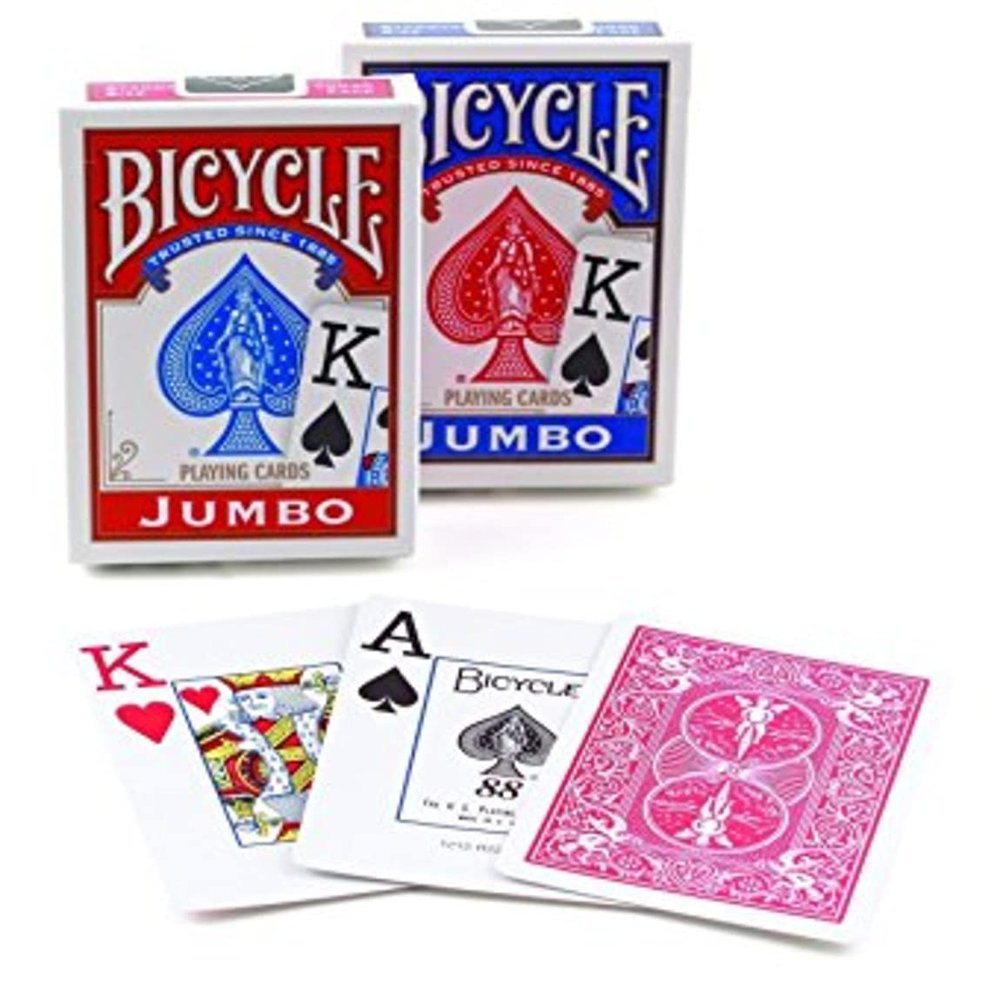 12 Decks of Bicycle Rider Back 808 Jumbo Index Playing Cards - Includes Bonus Cut Card!