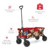 Creative Outdoor Push Pull Collapsible Stroller Folding Cart for Kids and Pets, Supports Upto 150lbs Weight Capacity | Durable Rubber Wheels | All Terrain | Beach Garden Sports & Camping (Pop Art) view 2