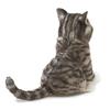 Folkmanis Mini Gray Tabby Cat Finger Puppet, Gray; Black; White view 4