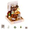 Kisoy Dollhouse Miniature with Furniture Kit, DIY 3D Wooden DIY House Kit with Dust Cover,Handmade Tiny House Toys for Teens Adults Gift(Elegant Studio) view 1