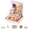 Kisoy Dollhouse Miniature with Furniture Kit, DIY 3D Wooden DIY House Kit with Dust Cover,Handmade Tiny House Toys for Teens Adults Gift(Sweet Talk) view 1