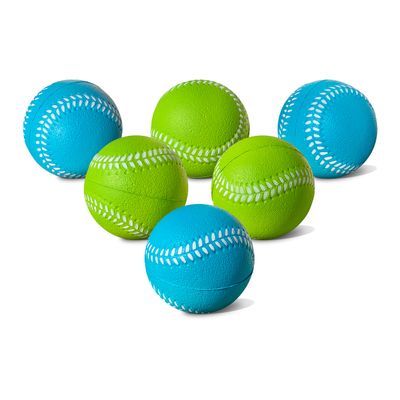 Kids Soft Foam Baseballs, 6 Pack, 2.75" | Safe & Soft Baseballs for T Ball & Toddler Baseball | Official Size Foam Balls for Kids Baseball Batting Practice