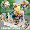 Kisoy Dollhouse Miniature with Furniture Kit, DIY 3D Wooden DIY House Kit with Dust Cover,Handmade Tiny House Toys for Teens Adults Gift(Corner of Garden) view 3