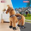 WondeRides Ride on Horse Pony Brown Riding Horse Size 3 for Kids Age 3-4, 30.1 Inch Height Riding Pony Ride Plush Giddy up Rocking Mechanical Walking Animal Horse for Boys and Girls M345 view 4
