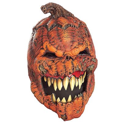 XYHJK Halloween Horror Mask Easter Haunted House Dress Up Pumpkin Mask Funny Party Tricky Latex Mask (Color : Yellow)