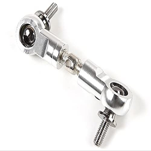 DAPENGNIAO CNC Metal Pull Rod Steering Servo Arm Fit Hpi Rovan Baja 5B 5T 5SC LOSI 5VIE-T 1/5 Rc Car Parts Accessories (Color : Silver)
