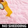 FJZFING Pink Round Rug Ultra-Soft Plush Modern 5x5 Circle Area Rug for Kid's Bedroom, Fluffy Shag Circular Rug for Nursery Room, Non-Slip Home Decor Cute Pink Carpet for Teen's Room view 4