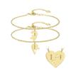 MissNaNa 7.8" Friendship Bracelets for 2/3/4/5/6 Personalized BFF Bracelets Custom Family/Friend Name Bracelet Heart Puzzle Bracelets for Women view 1