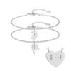 MissNaNa 7.8" Friendship Bracelets for 2/3/4/5/6 Personalized BFF Bracelets Custom Family/Friend Name Bracelet Heart Puzzle Bracelets for Women view 2