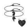 MissNaNa 7.8" Friendship Bracelets for 2/3/4/5/6 Personalized BFF Bracelets Custom Family/Friend Name Bracelet Heart Puzzle Bracelets for Women view 3