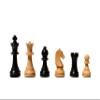 The Chess Empire- Henri Chavet Series B210 Reproduction Chess Pieces Boxwood & Ebony Wood 3.625" Weighted Wood Chess Set Pieces only view 1