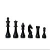 The Chess Empire- Henri Chavet Series B210 Reproduction Chess Pieces Boxwood & Ebony Wood 3.625" Weighted Wood Chess Set Pieces only view 2