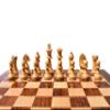 The Chess Empire- Henri Chavet Series B210 Reproduction Chess Pieces Boxwood & Padauk 3.625" Weighted Wood Chess Set Pieces only view 3