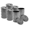 Set of 6 Gray Oil Drums for Wrestling Action Figures view 1