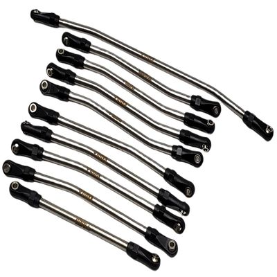 NHX Stainless Steel Curved Links Set 10pcs/Set : SCX10 II