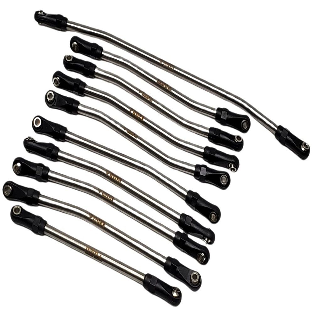 NHX Stainless Steel Curved Links Set 10pcs/Set : SCX10 II