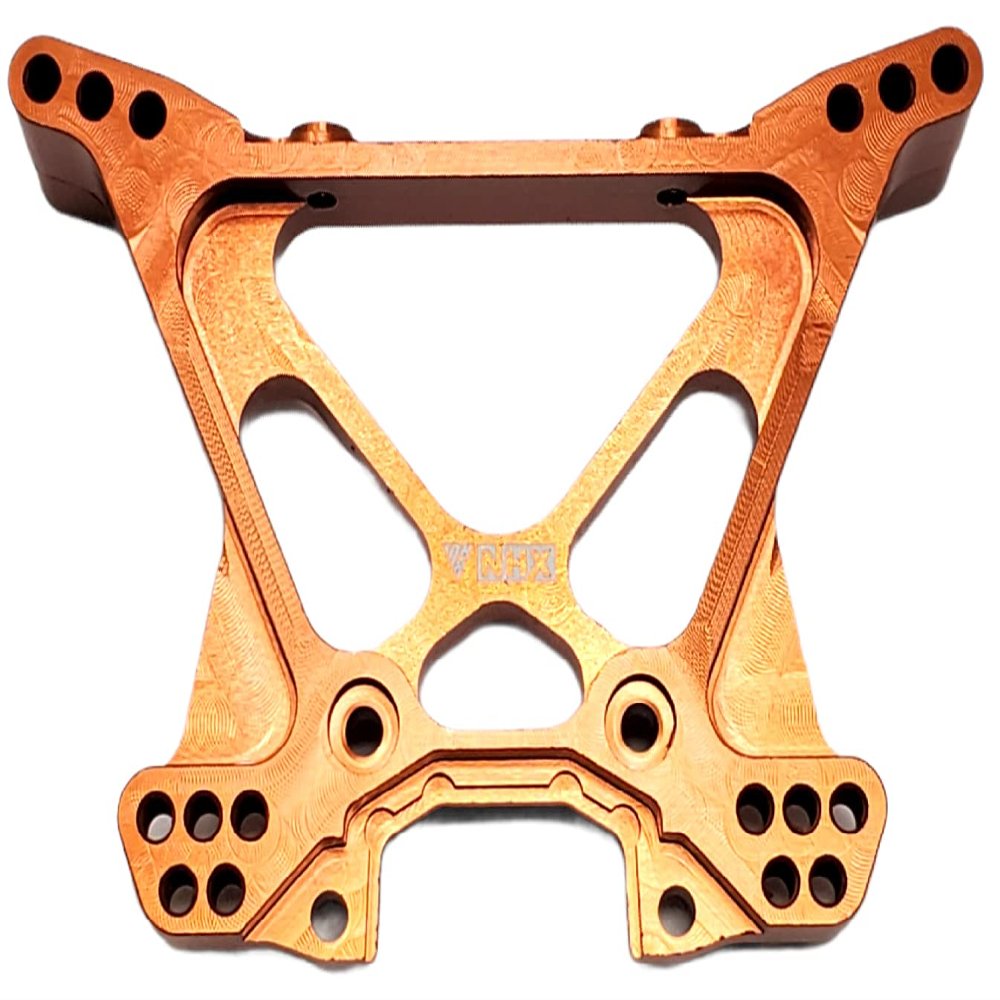 NHX RC Aluminum Rear Shock Tower Set - Orange: Traxxas Slash 4x4