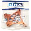 NHX RC Aluminum Rear Shock Tower Set - Orange: Traxxas Slash 4x4 view 2