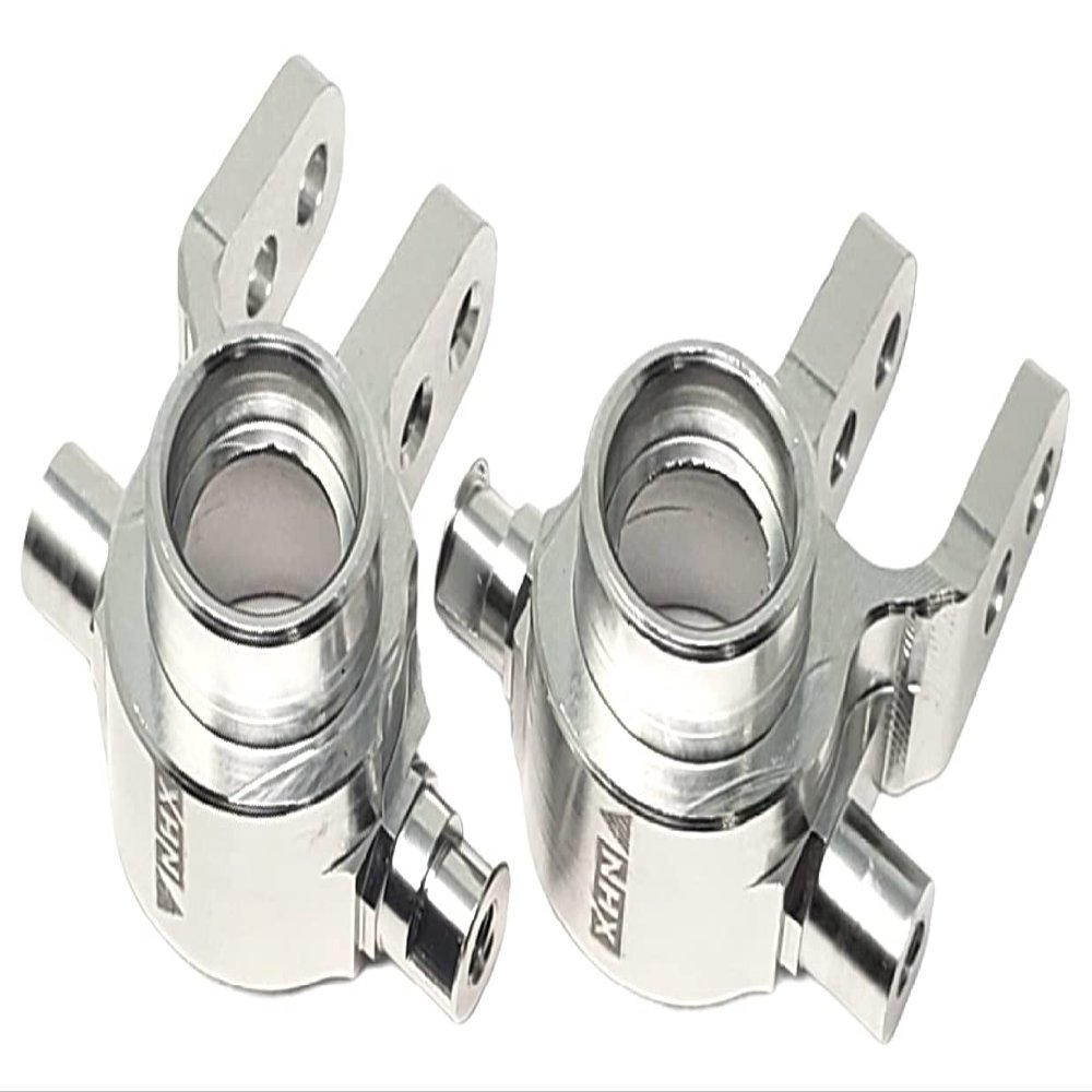 NHX RC Aluminum Steering Blocks : Slash 4x4 Stampede 4x4 Silver
