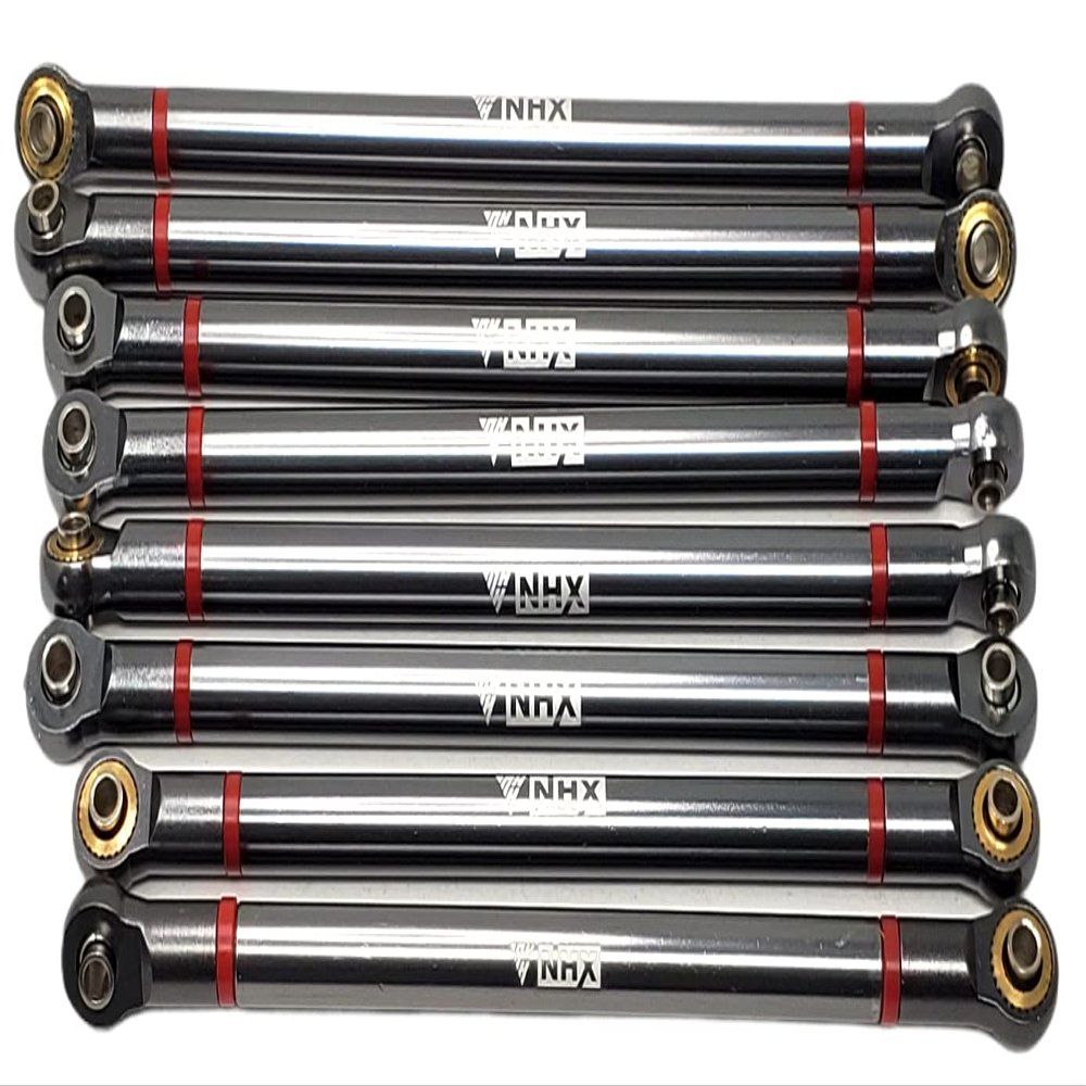 NHX RC 8PCS Alloy Upper & Lower Rod Linkage1/10 RC Axial SCX10 313mm Wheelbase