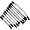 NHX RC Stainless Steel Linkage Rod 313mm Wheelbase Servo Brace Mounted SCX10 II view 1