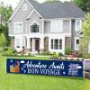Adventure Awaits Bon Voyage Large Banner,Bon Voyage Yard Sign Banner,Travel Theme Party Decorations,Retirement Party Adventure Awaits Party Sign 9.8X1.6 Ft view 1
