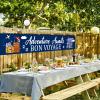 Adventure Awaits Bon Voyage Large Banner,Bon Voyage Yard Sign Banner,Travel Theme Party Decorations,Retirement Party Adventure Awaits Party Sign 9.8X1.6 Ft view 4