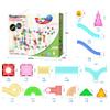 PicassoTiles 200pc Magnetic Marble Run Tiles Toy STEM Educational Race Track with Light Up Marbles Magnet Tile Building Blocks Maze Kit Sensory Pretend Play Toys for Toddlers Boys Girls Ages 3+ PTG200 view 2