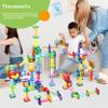 PicassoTiles 200pc Magnetic Marble Run Tiles Toy STEM Educational Race Track with Light Up Marbles Magnet Tile Building Blocks Maze Kit Sensory Pretend Play Toys for Toddlers Boys Girls Ages 3+ PTG200 view 3