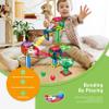 PicassoTiles 200pc Magnetic Marble Run Tiles Toy STEM Educational Race Track with Light Up Marbles Magnet Tile Building Blocks Maze Kit Sensory Pretend Play Toys for Toddlers Boys Girls Ages 3+ PTG200 view 4