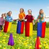 53 Pieces Outdoor Lawn Game Carnival Toss Set Potato Sack Race Bags Egg and Spoon Race Party Ring Bean Bag Tossing Cones Prizes for Adult Family Birthday Party Outdoor Game Supplies view 3