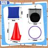 53 Pieces Outdoor Lawn Game Carnival Toss Set Potato Sack Race Bags Egg and Spoon Race Party Ring Bean Bag Tossing Cones Prizes for Adult Family Birthday Party Outdoor Game Supplies view 4