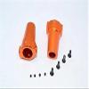Aluminum Straight Axle Rear Lock-Out Adapter Set for Axial 1/10 Yeti AX80071 Orange view 1