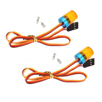 LAFEINA LED Strobing Rotating Flashing Light 9x15mm Lamp for RC Model Police Firefighting Ambulance Car Truck Lighting (2 Pack, Yellow)