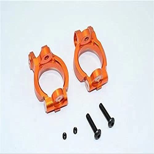Aluminum Front C-Hub Caster Block Steering Knuckle Carrier-1PR Set for Axial 1:10 Yeti AX80106 Orange