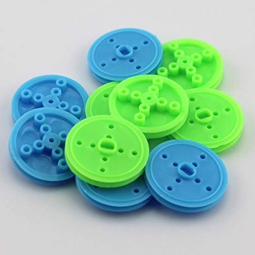 Replacement Part For 10PCS 2x30mm Belt Pulley Plastic Micro Motor Wheel/Drive Wheels Tight With 2mm Shaft For Electric Cars Spare Part - (Color: Green)