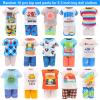 Miunana 22 PCS 5.3 Inch Boy Doll Clothes for 6 Inch Doll Top and Pants Handmade Casual Wear 10 Sets Fashion Outfit for 4-6 Inch Clothes and Accessories with 2 Pairs of Shoes view 2