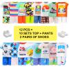 Miunana 22 PCS 5.3 Inch Boy Doll Clothes for 6 Inch Doll Top and Pants Handmade Casual Wear 10 Sets Fashion Outfit for 4-6 Inch Clothes and Accessories with 2 Pairs of Shoes view 3