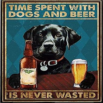 1000 Piece Wooden Puzzles Black Labrador Time Spent with Dogs Beer Never Wasted Jigsaw Puzzles for Adults and Kids Development Toys Games Toys Gift