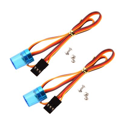 LAFEINA LED Strobing Rotating Flashing Light 9x15mm Lamp for RC Model Police Firefighting Ambulance Car Truck Lighting (2 Pack, Blue)