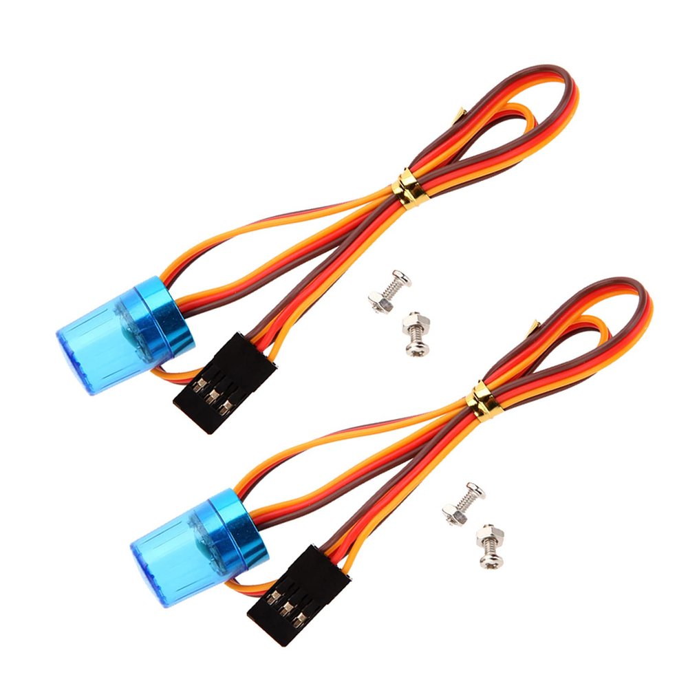 LAFEINA LED Strobing Rotating Flashing Light 9x15mm Lamp for RC Model Police Firefighting Ambulance Car Truck Lighting (2 Pack, Blue)
