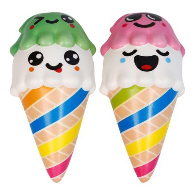 Anboor 2pcs Squishies Set Toys Squeeze Ice Cream Kawaii Slow Rising Scented Kid Toys Cute Food Collect Halloween Ideas