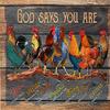 1000 Pieces Wooden Puzzles God Says You are Unique Special Lovely Rooster Chicken Jigsaw Puzzles for Adults and Kids Development Toys Games Toys Gift view 1
