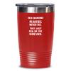 Funny Dominoes Tumbler Old domino players never die Gift For Men and Women 20oz, Red view 1
