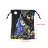 Littryee Tarot Cloth Bag, Tarot Storage Bag, Velvet Printed Drawstring Jewelry Coin Pouches, Board Game Card Storage Bag, for Wedding Craft view 2