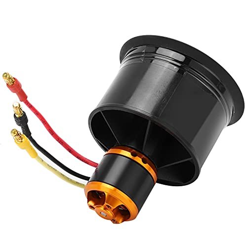 VGEBY Ducted Fan, QXMotor 50mm EDF 12 Blades Ducted Fan with QF26115000KV 34S Brushless Motor for RC Airplane(CCW) 50Mm Edf 50Mm Edf Fan