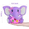 Aitbay Plush Elephant Music Baby Toys 0 3 6 9 12 Months, Cute Stuffed Aminal Light Up Baby Toys Newborn Baby Musical Toys for Infant Babies Boys & Girls Toddlers 0 to 36 Months (Purple) view 3